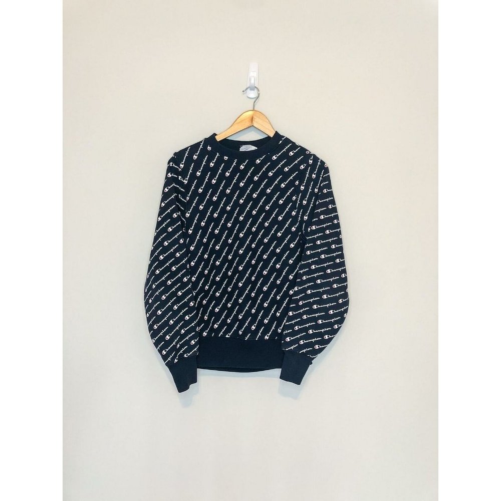 champion navy reverse weave sweatshirt